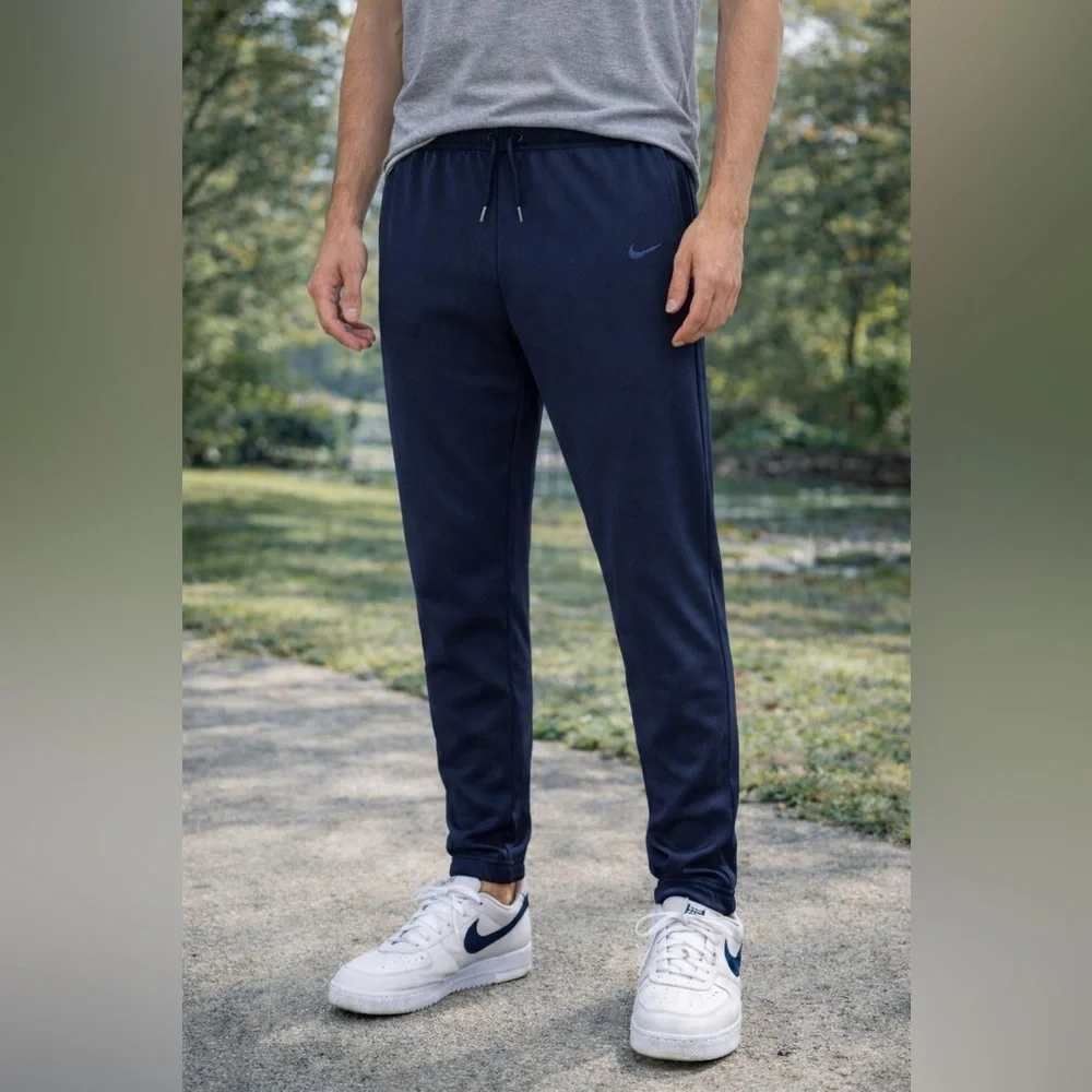 Vintage 90s Nike Dri-Fit Navy Blue Track Pants Joggers Y2K Size Small